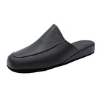 Pantofole da uomo in pelle karibu nero