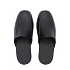 Pantofole da uomo in pelle karibu nero