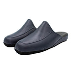 Pantofole da uomo in pelle blu