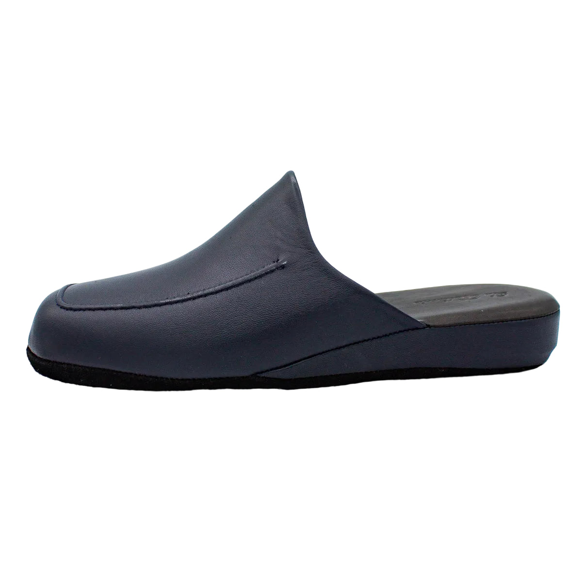 Pantofole da uomo in pelle blu