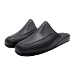 Pantofole da uomo in pelle nero