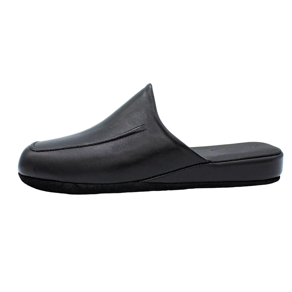 Pantofole da uomo in pelle nero