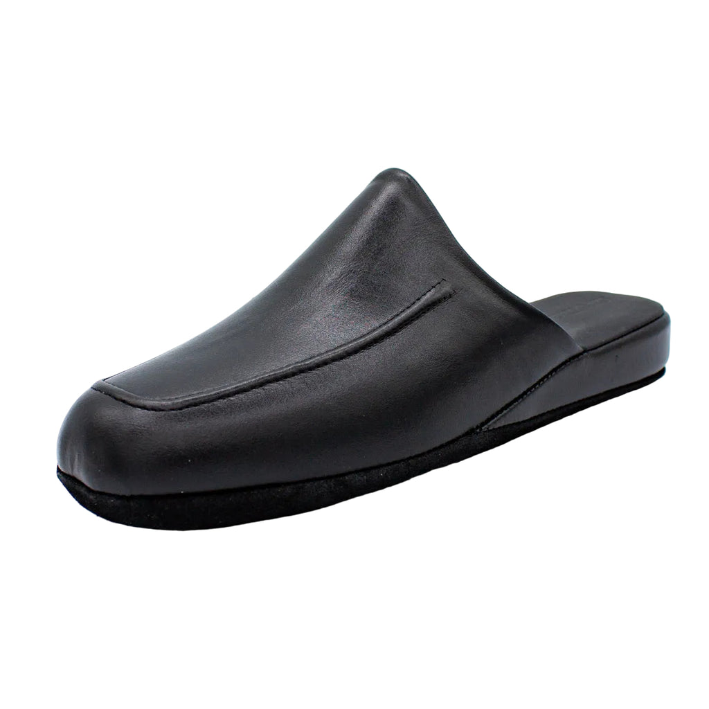 Pantofole da uomo in pelle nero