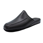 Pantofole da uomo in pelle nero
