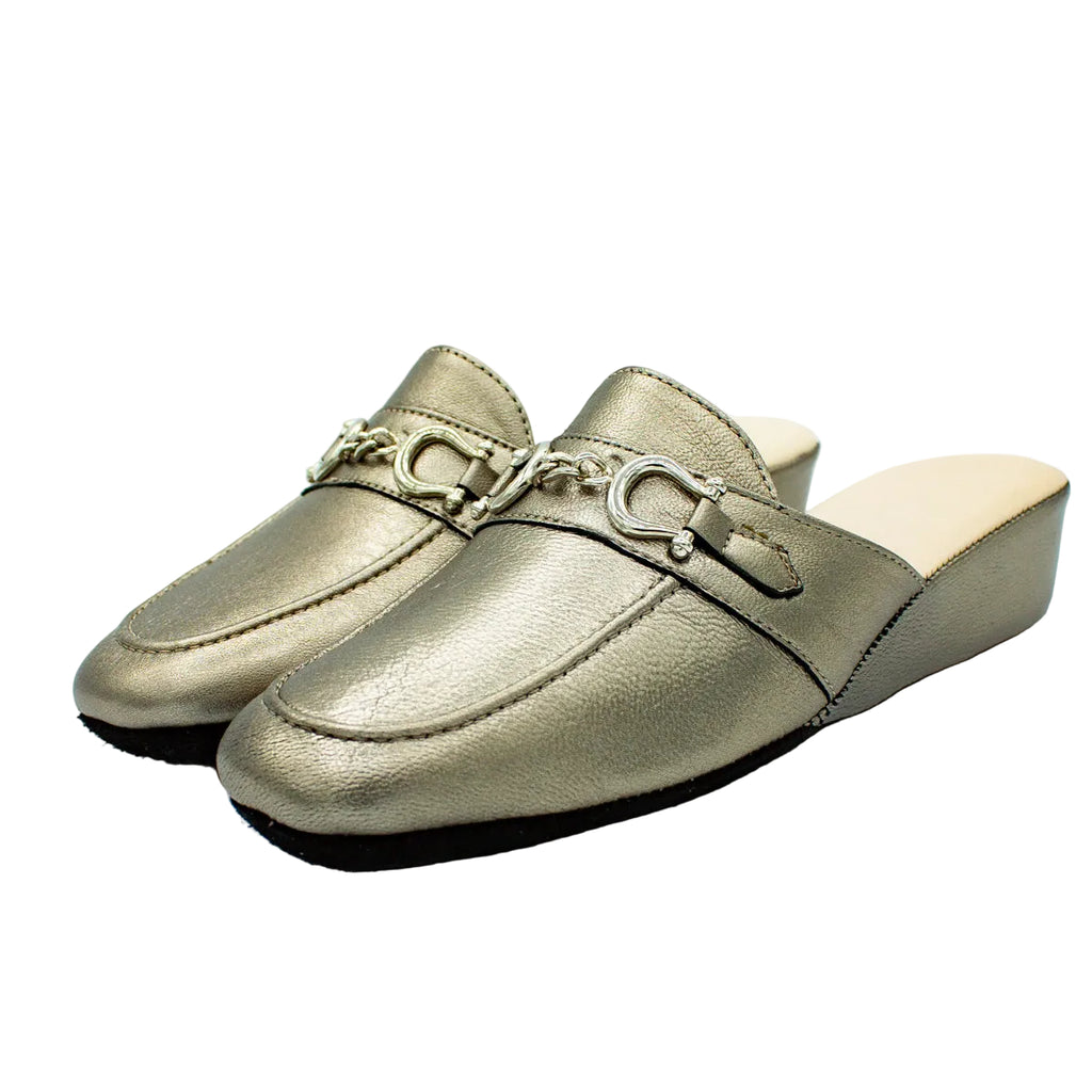 Pantofole con morsetto in nappa canna di fucile