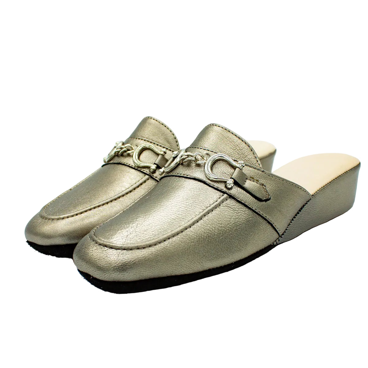 Pantofole con morsetto in nappa canna di fucile