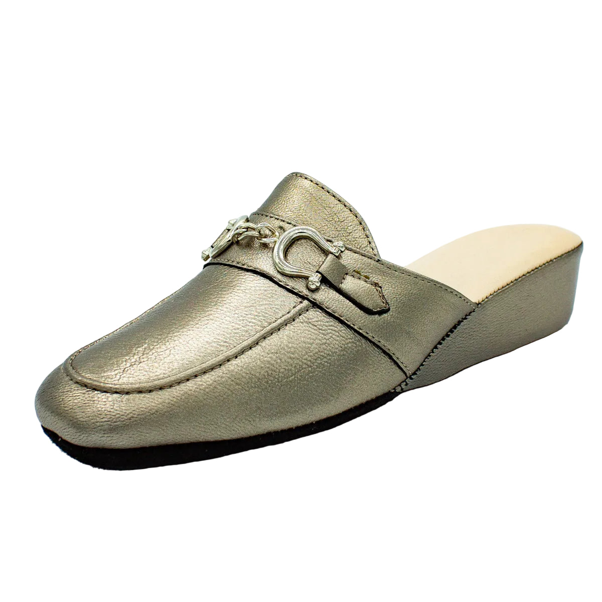 Pantofole con morsetto in nappa canna di fucile