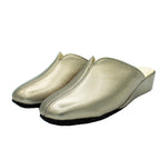Pantofole scollate in nappa canna di fucile