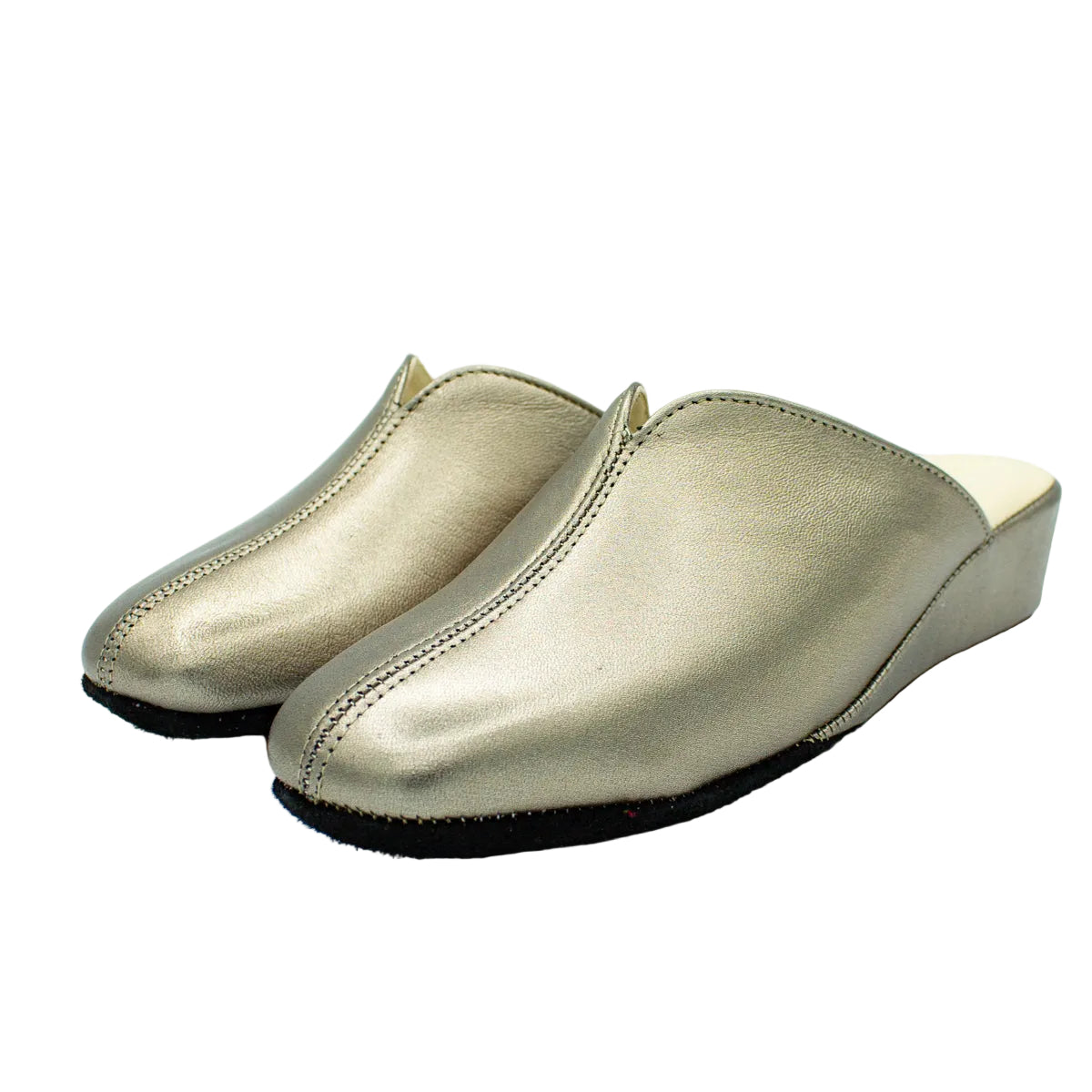 Pantofole scollate in nappa canna di fucile