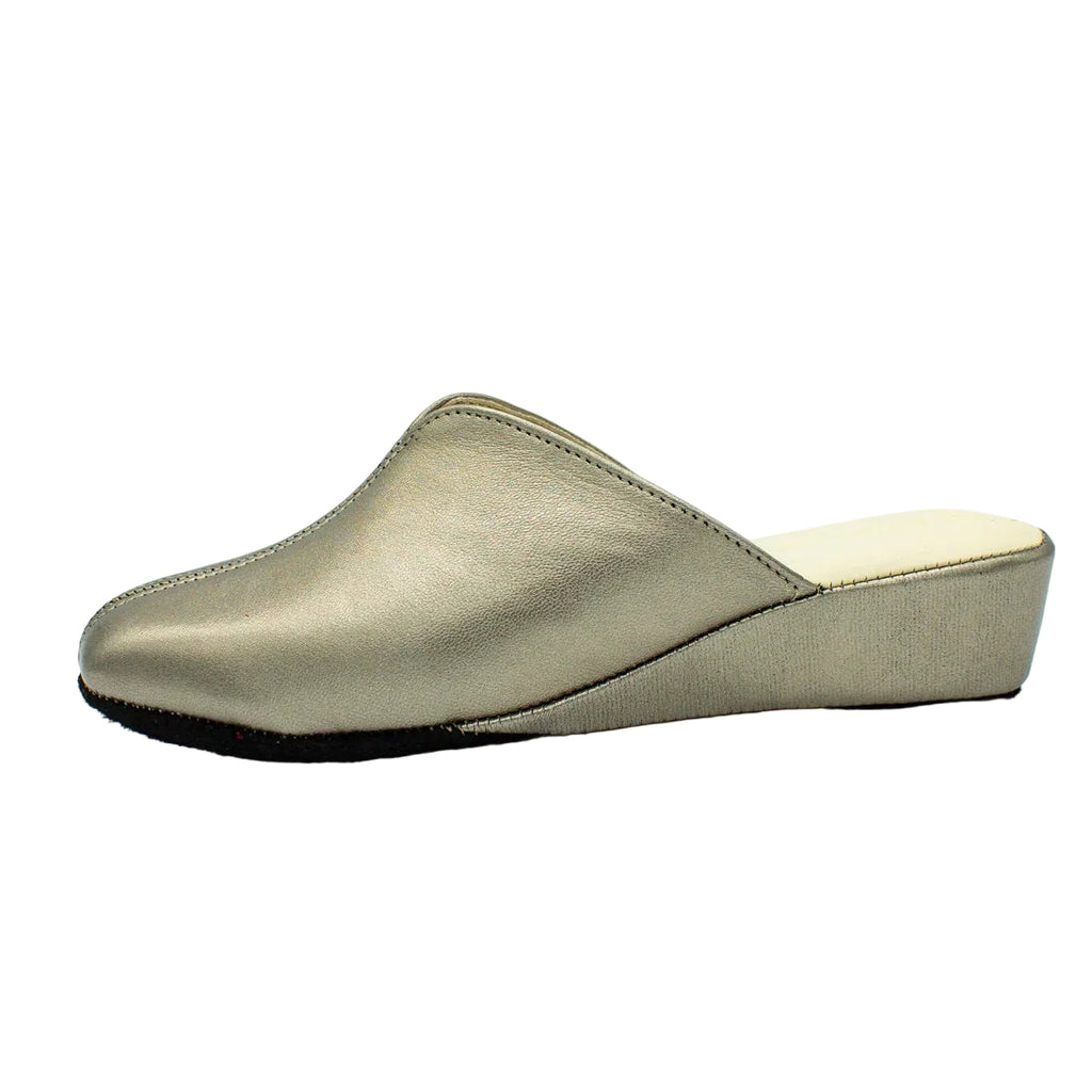 Pantofole scollate in nappa canna di fucile