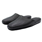 Pantofole artigianali in pelle karibu nero