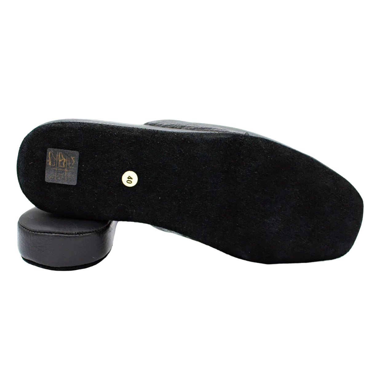 Pantofole artigianali in pelle karibu nero