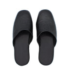 Pantofole artigianali in pelle karibu nero