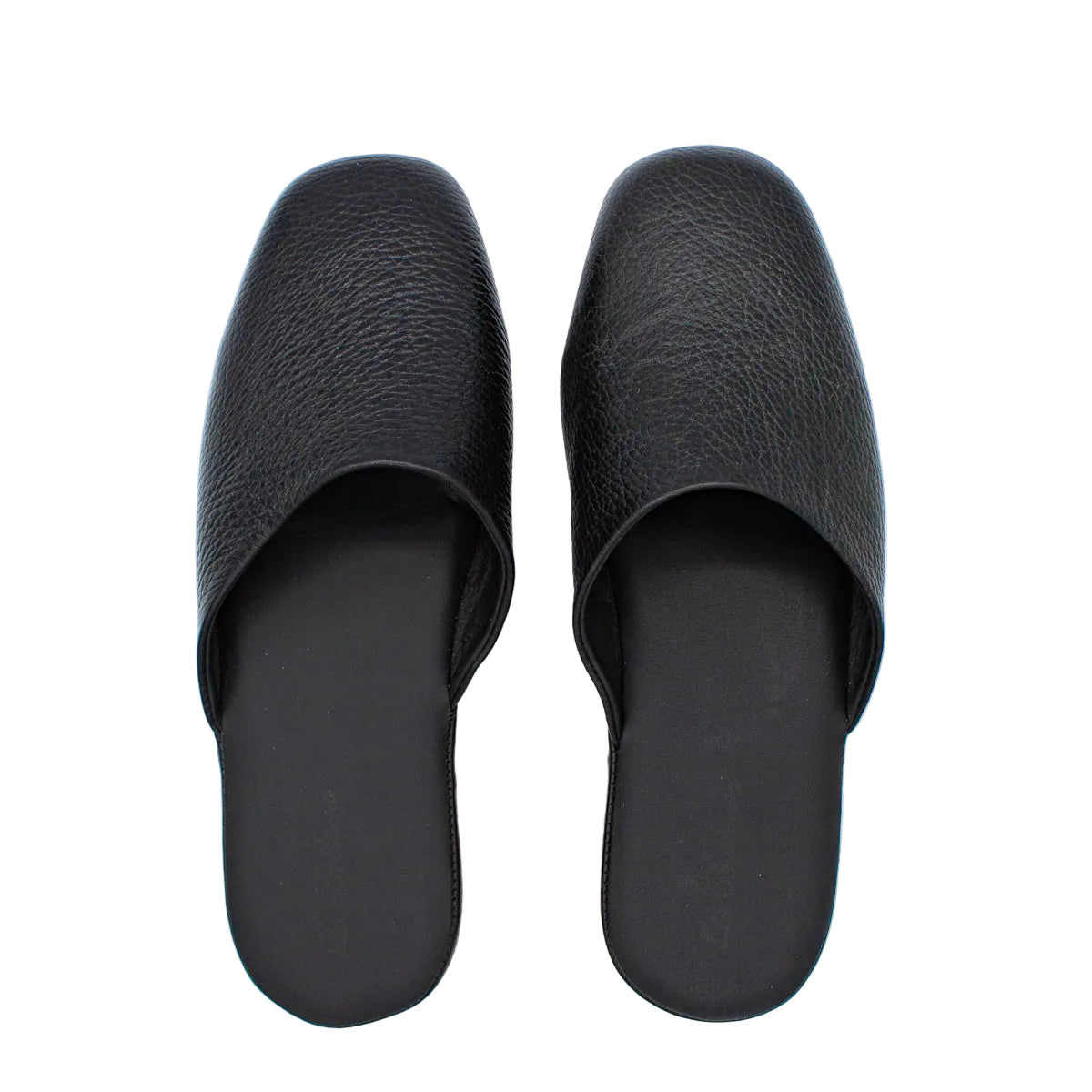 Pantofole artigianali in pelle karibu nero
