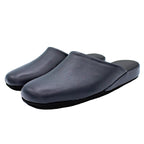 Pantofole artigianali in pelle blu