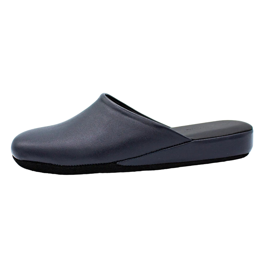 Pantofole artigianali in pelle blu