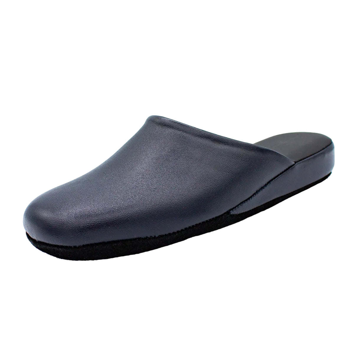 Pantofole artigianali in pelle blu