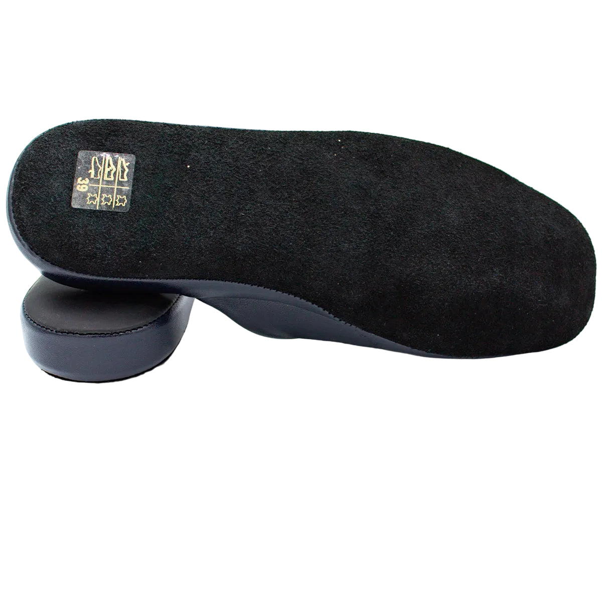 Pantofole artigianali in pelle blu