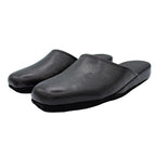Pantofole artigianali in pelle nero