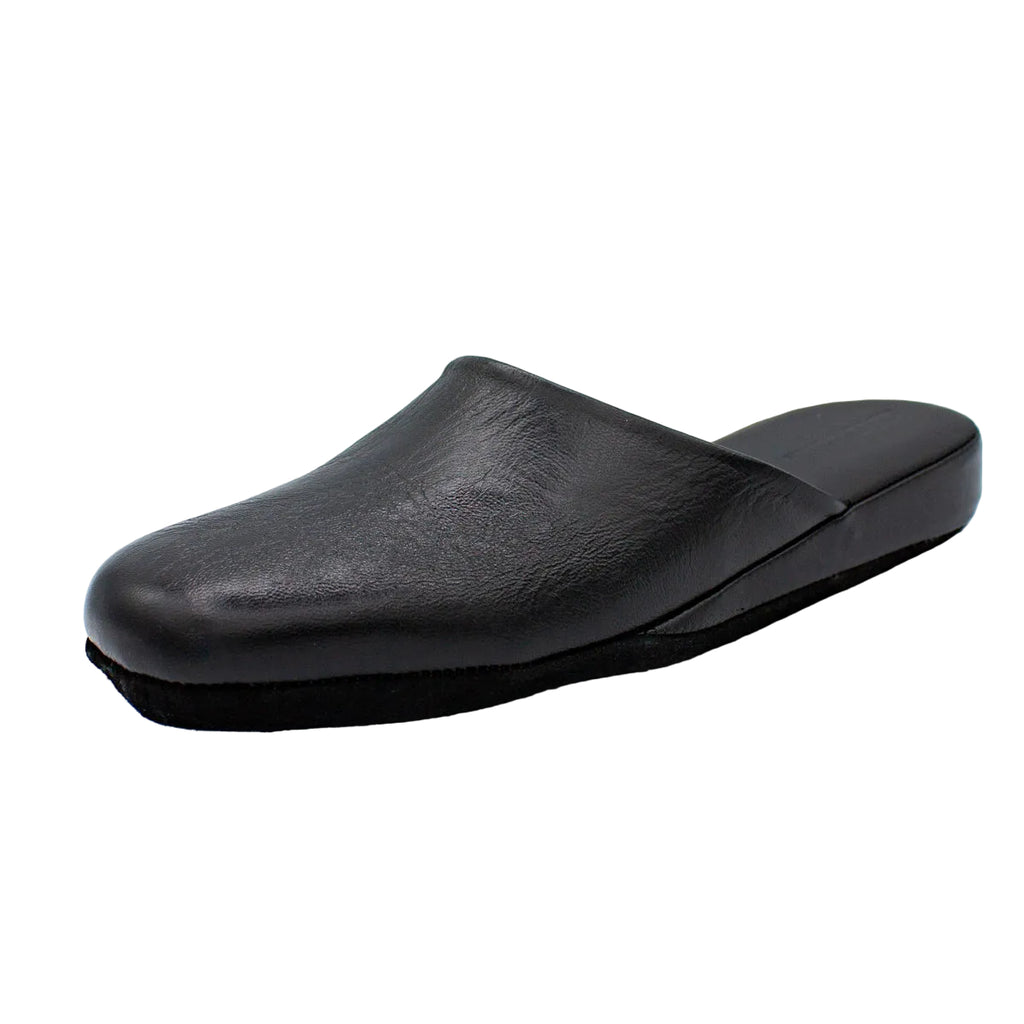 Pantofole artigianali in pelle nero