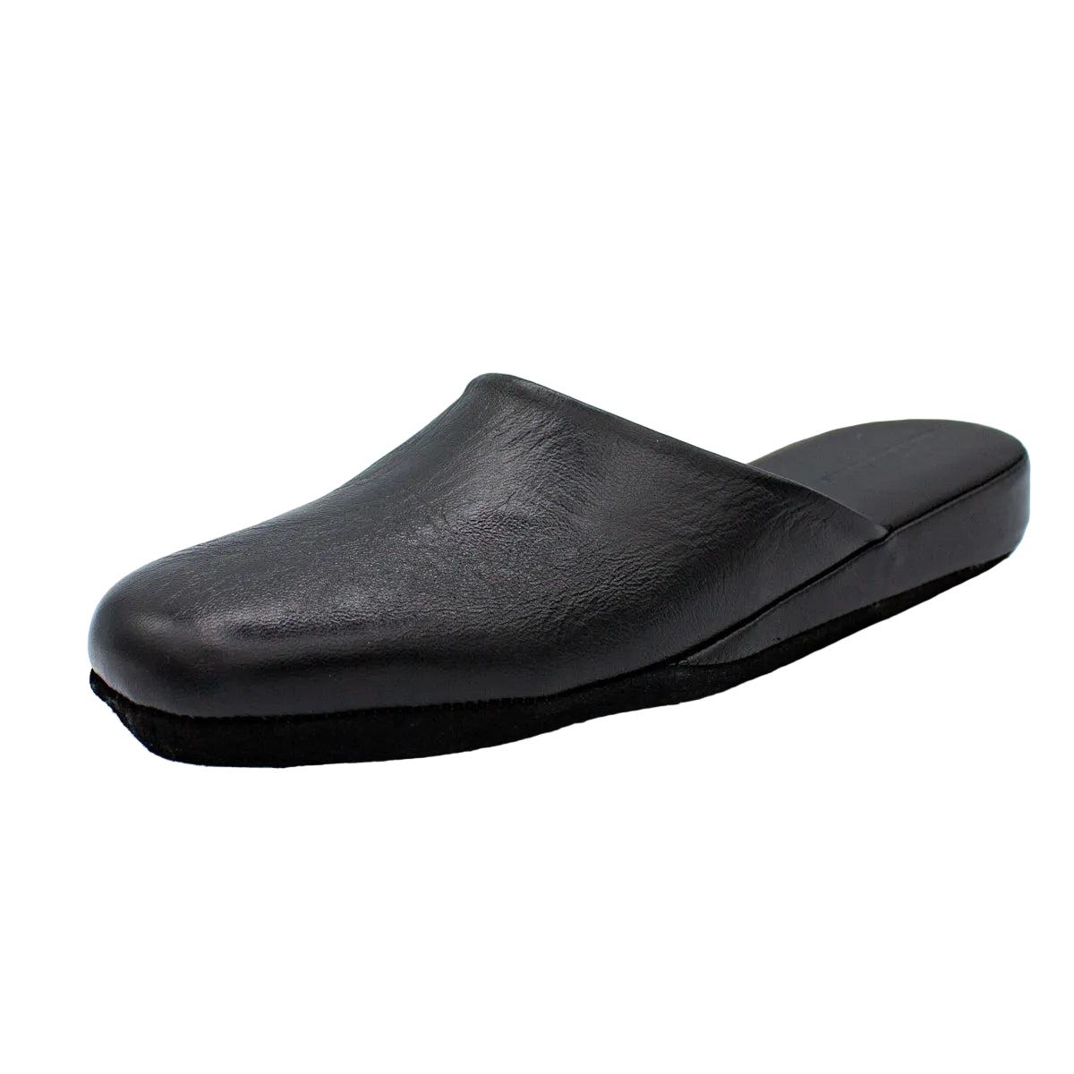 Pantofole artigianali in pelle nero