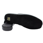 Pantofole artigianali in pelle nero