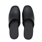 Pantofole artigianali in pelle nero