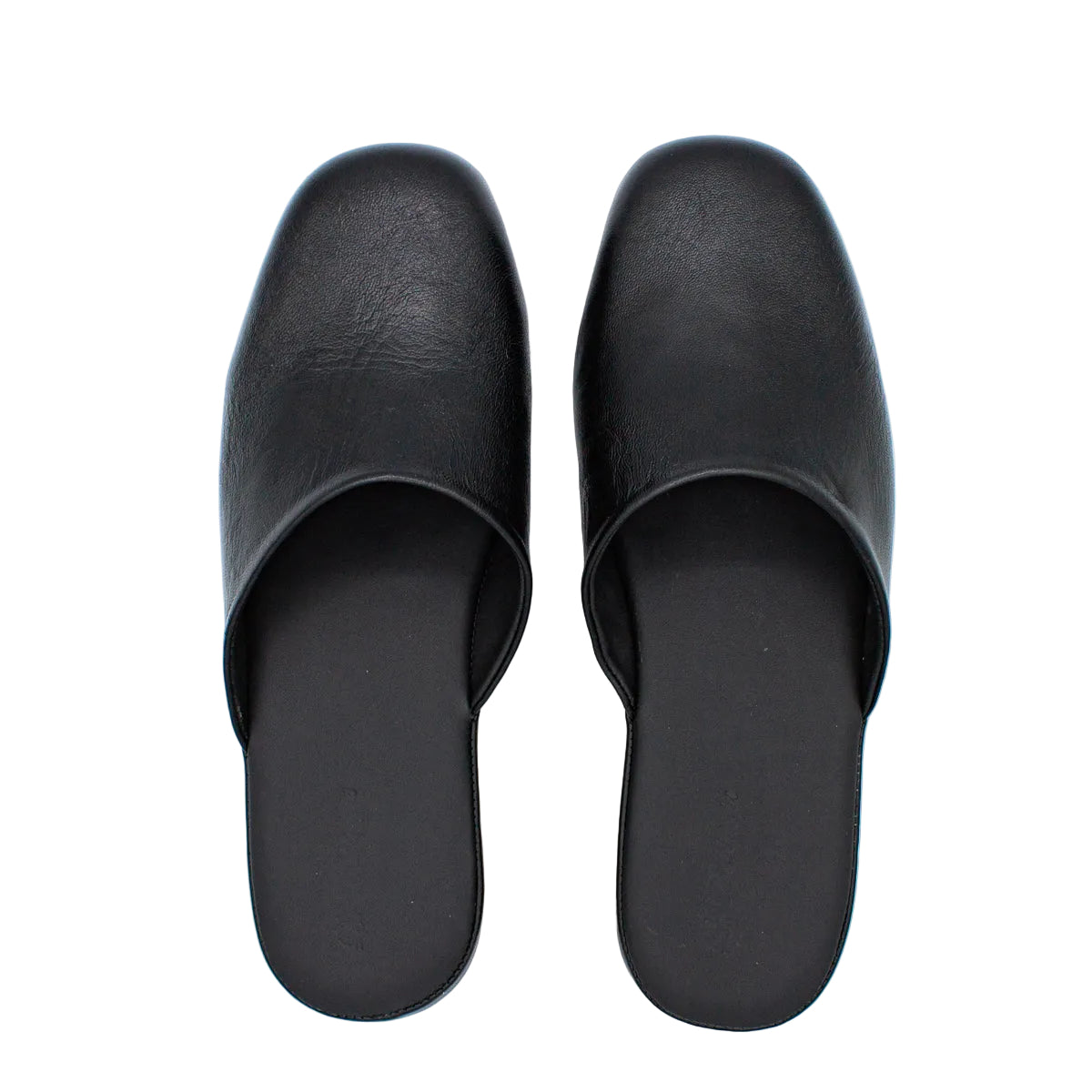 Pantofole artigianali in pelle nero