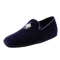 Closed velvet slipper with crown