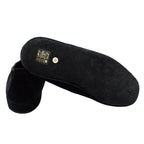 Closed velvet slipper with crown