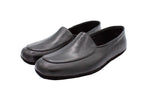 Pantofole da uomo in pelle nero piatte