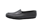 Pantofole da uomo in pelle nero piatte