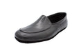 Pantofole da uomo in pelle nero piatte