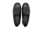 Pantofole da uomo in pelle nero con mascherina