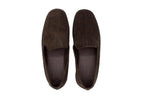 Pantofole da uomo in camoscio marrone