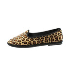 Two-tone Friulane in leopard-camel velvet