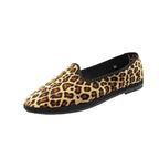 Two-tone Friulane in leopard-camel velvet
