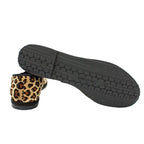 Two-tone Friulane in leopard-camel velvet
