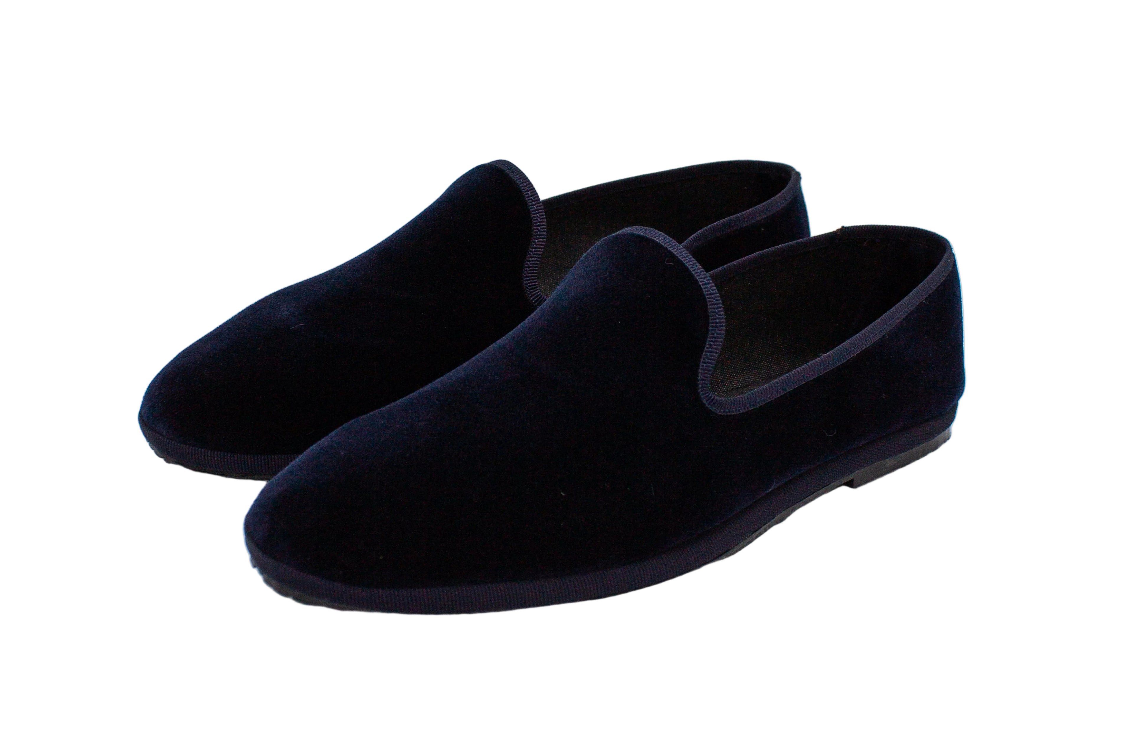 Friulane da uomo in velluto blu