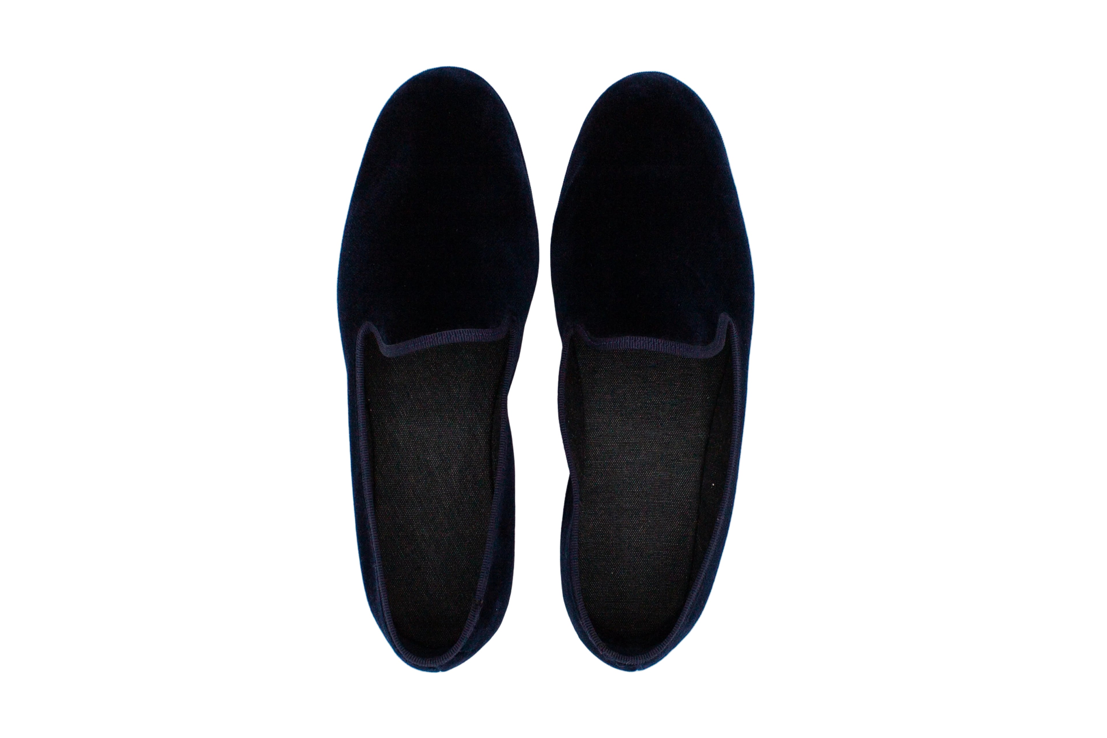 Friulane da uomo in velluto blu