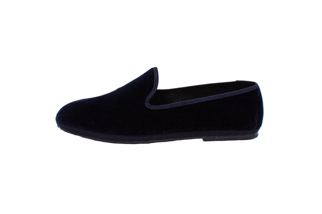 Men's Friulane in blue velvet