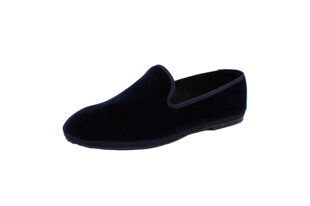 Men's Friulane in blue velvet