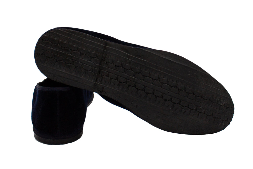 Men's Friulane in blue velvet