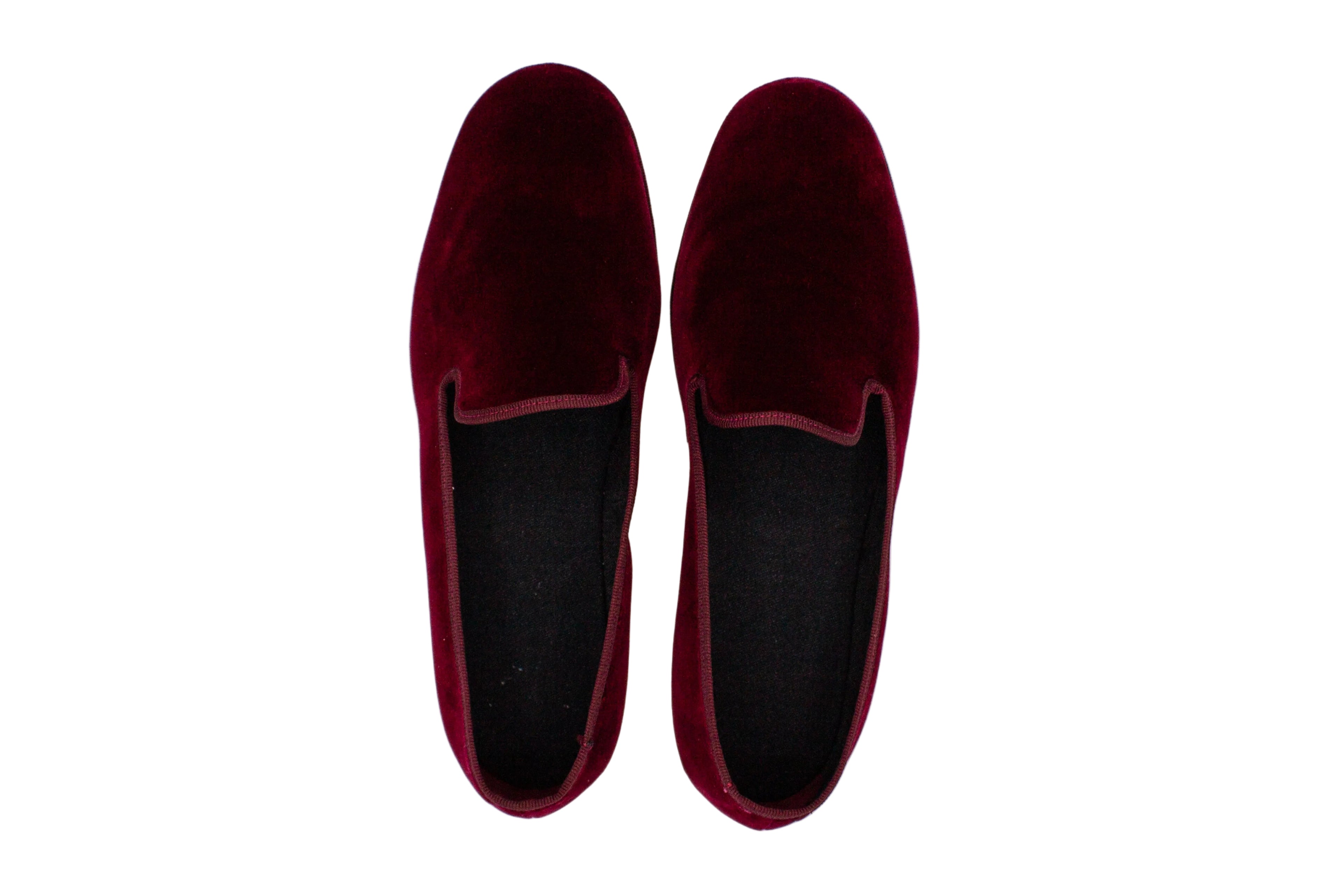 Friulane da uomo in velluto bordeaux