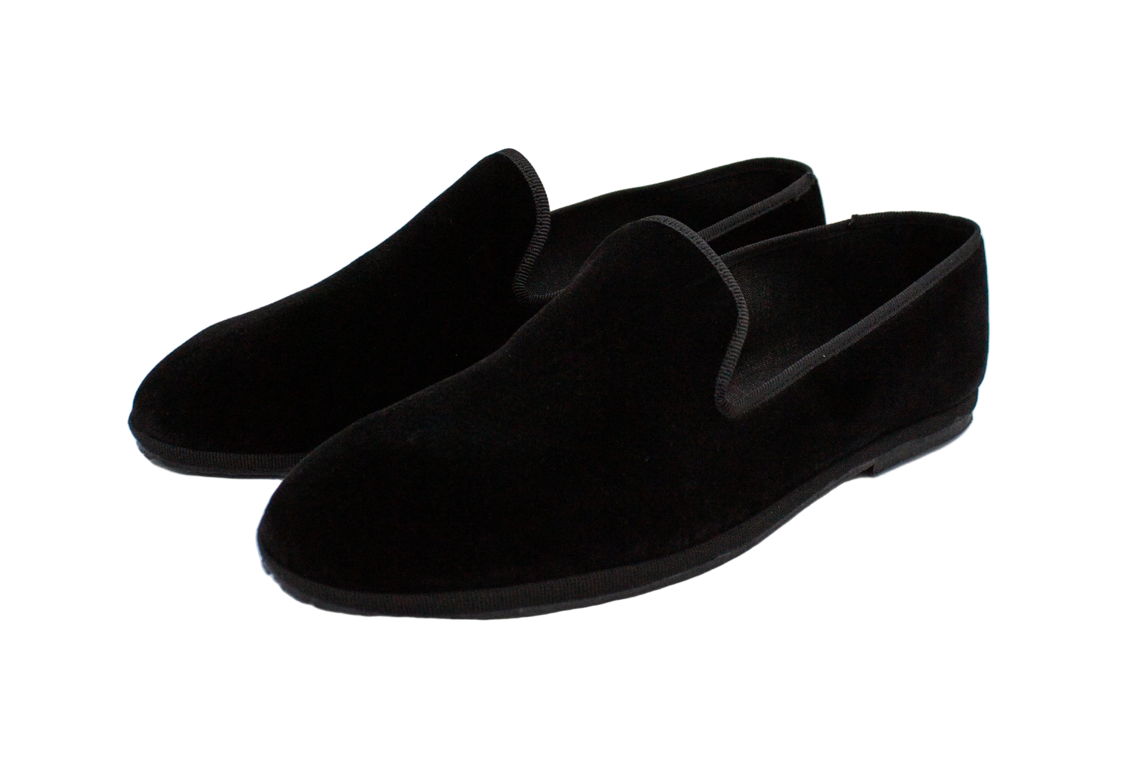 Friulane da uomo in velluto nero