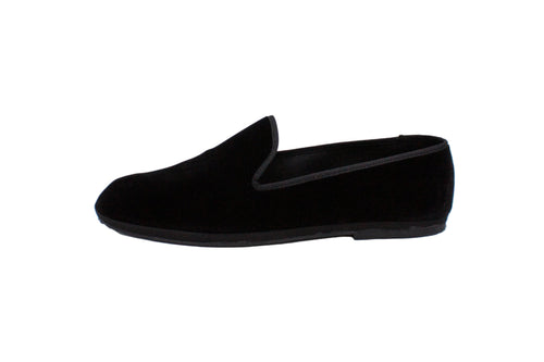 Men's Friulane in black velvet