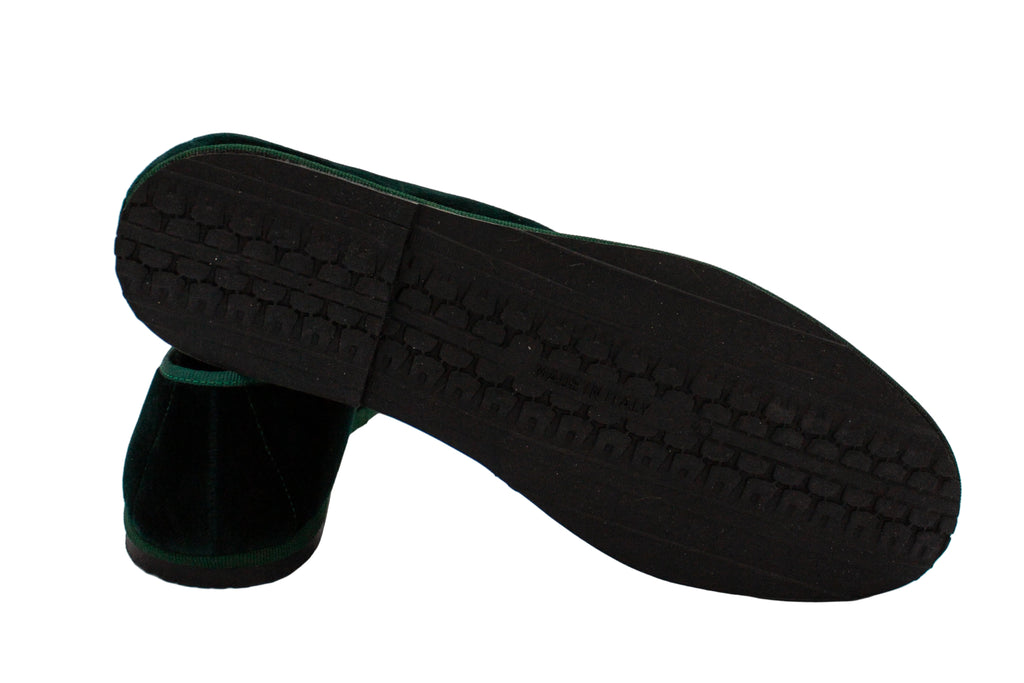 Men's Friulane in bottle green velvet
