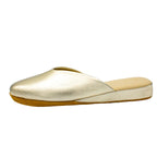 Pantofole pianelle scollate in nappa platino