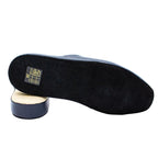 Pantofole pianelle scollate in nappa blu