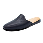 Pantofole pianelle accollate in nappa blu